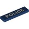 Flat Tile 1x4 Number 160 Earth Blue