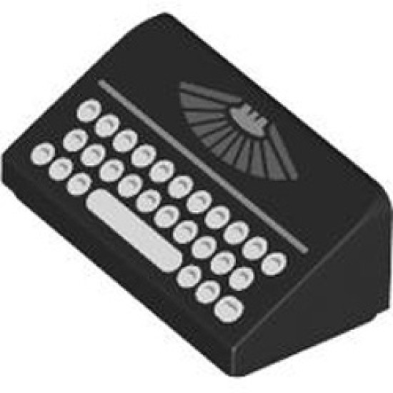 Roof Tile 1x2x2/3, ABS Number 4 Black