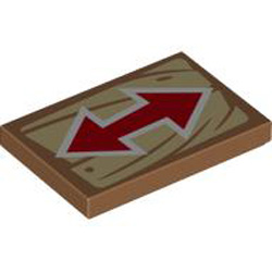 Flat Tile 2x3 Number 45 Medium Nougat