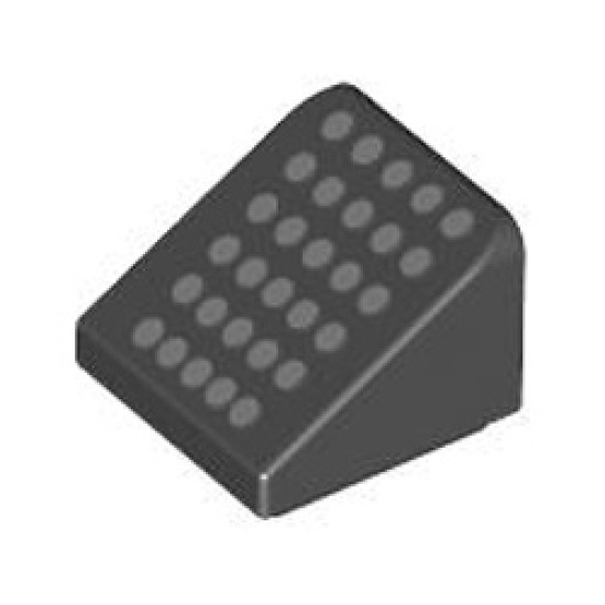 Roof Tile 1x1x2/3 Number 5 Black