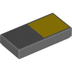 Flat Tile 1x2 Number 317 Dark Stone Grey