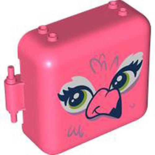 Box 3x8x6 2/3 with Hinge Male Number 3 Vibrant Coral