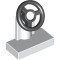 Console with Steering Wheel White