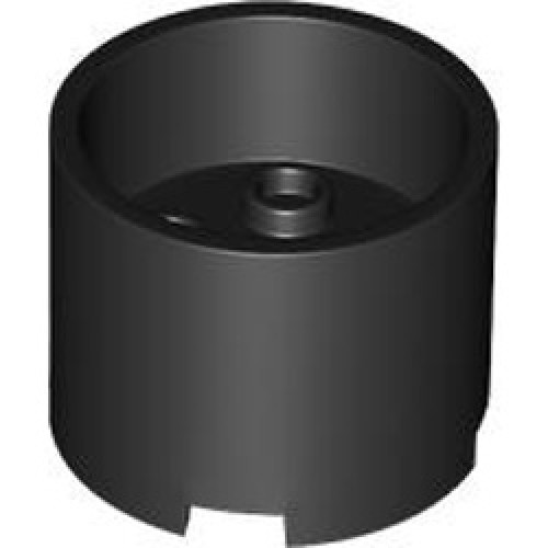 Design Element 3x3x2 with Cross Hole Number 1 Black