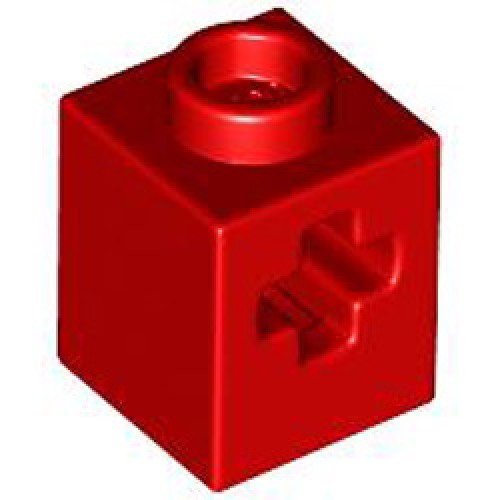 Brick 1x1 with Cross Hole Bright Red