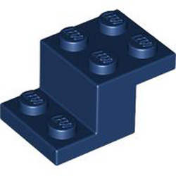 Brick with Plate 2x3x1 1/3 Earth Blue Brick with Plate 2x3x1 1/3 Earth Blue