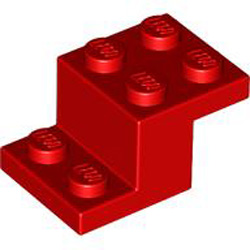 Brick with Plate 2x3x1 1/3 Bright Red