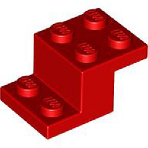 Brick with Plate 2x3x1 1/3 Bright Red