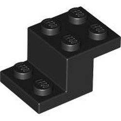 Brick with Plate 2x3x1 1/3 Black Brick with Plate 2x3x1 1/3 Black