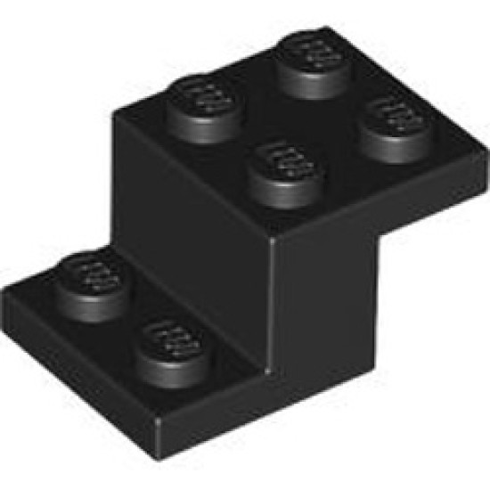 Brick with Plate 2x3x1 1/3 Black