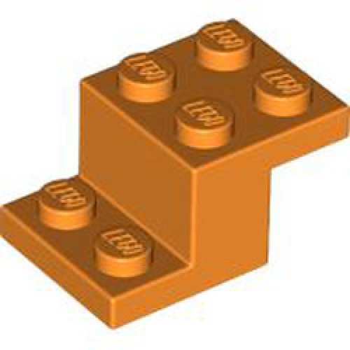 Brick with Plate 2x3x1 1/3 Bright Orange