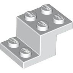 Brick with Plate 2x3x1 1/3 White