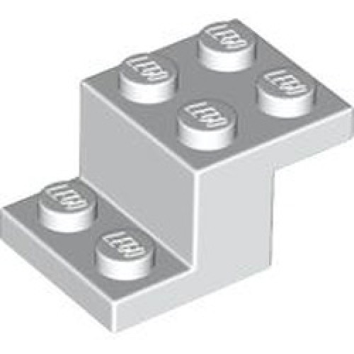 Brick with Plate 2x3x1 1/3 White