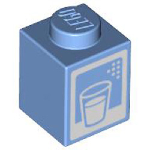 Brick 1x1 Number 26 Medium Blue