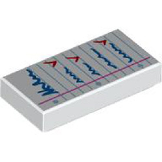 Flat Tile 1x2 Number 304 White