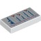 Flat Tile 1x2 Number 304 White