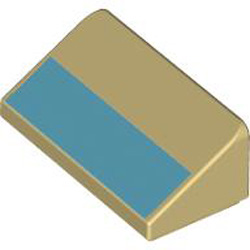 Roof Tile 1x2x2/3 Number 22 Brick Yellow