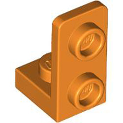 Plate 1x1 with 1.5 Plate 1x2 Upwards Bright Orange