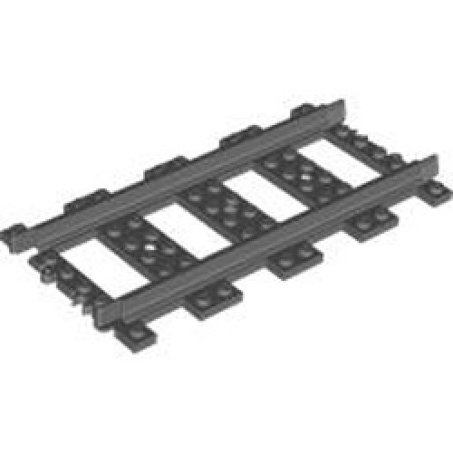 Rail Straight 16 Module Number 1 Dark Stone Grey
