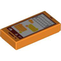 Flat Tile 1x2 Number 309 Bright Orange Flat Tile 1x2 Number 309 Bright Orange