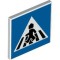 Four-Sided Sign with Snap Number 6 White