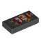 Flat Tile 1x2 Number 316 Black