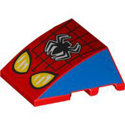 Brick 4x3 with Bow Angle Number 7 Bright Red