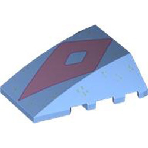 Brick 4x4 with Bow Angle Number 7 Medium Blue