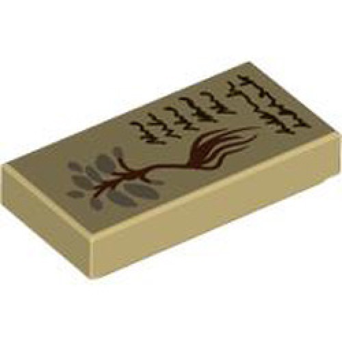 Flat Tile 1x2 Number 314 Brick Yellow