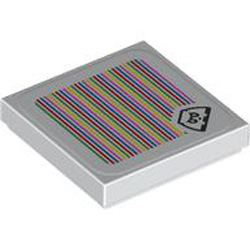 Flat Tile 2x2 with Sticker Number 85 White