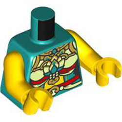 Mini Upper Part in Musician Design Bright Bluish Green