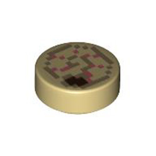 Flat Tile 1x1 Round Number 154 Brick Yellow