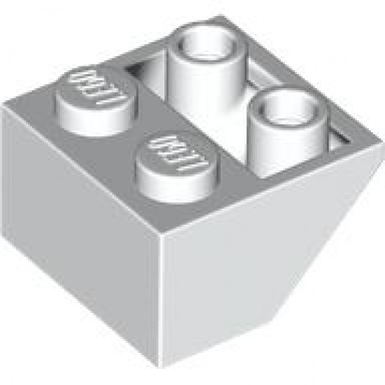 Roof Tile 2x2/45 Inverted with Bottom Knob White