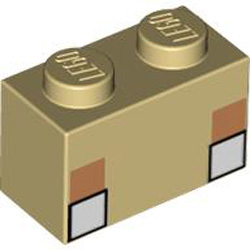 Brick 1x2 Number 70 Brick Yellow