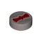 Flat Tile 1x1 Round Number 167 Silver Metallic