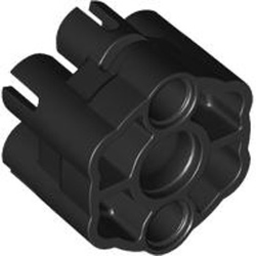 Six Shooter Housing with Rounded Barrels Black