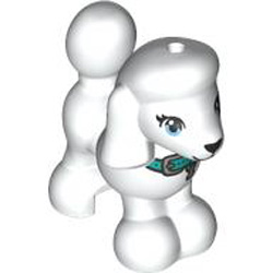 Dog Poodle with 1.5 Hole Number 5 White