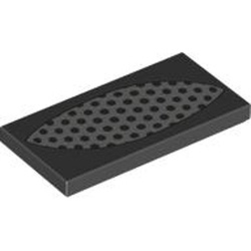 Flat Tile 2x4 Number 287 Black