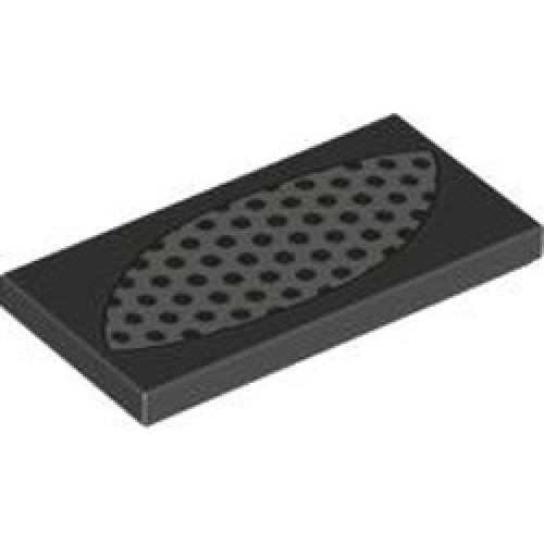 Flat Tile 2x4 Number 286 Black
