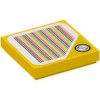 Flat Tile 2x2 with Sticker Number 93 Bright Yellow