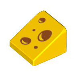 Roof Tile 1x1x2/3 Number 6 Bright Yellow