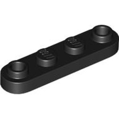 Plate 1x4 Rounded Number 1 Black
