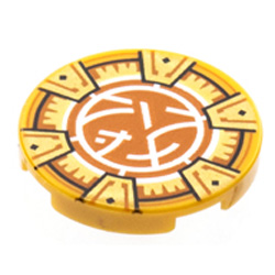 Flat Tile 2x2 Round Number 1225 Warm Gold Flat Tile 2x2 Round Number 1225 Warm Gold