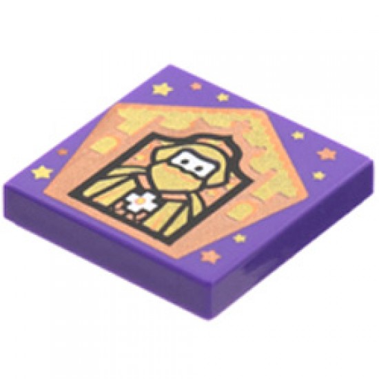 Flat Tile 2x2 Number 500 (Godric Gryffindor) Medium Lilac