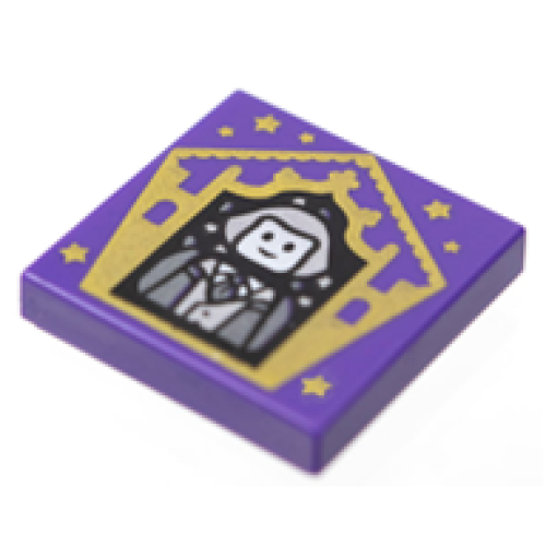 Flat Tile 2x2 Number 500 (Garrick Ollivander) Medium Lilac