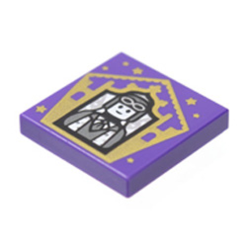 Flat Tile 2x2 Number 500 (Jocunda Sykes) Medium Lilac