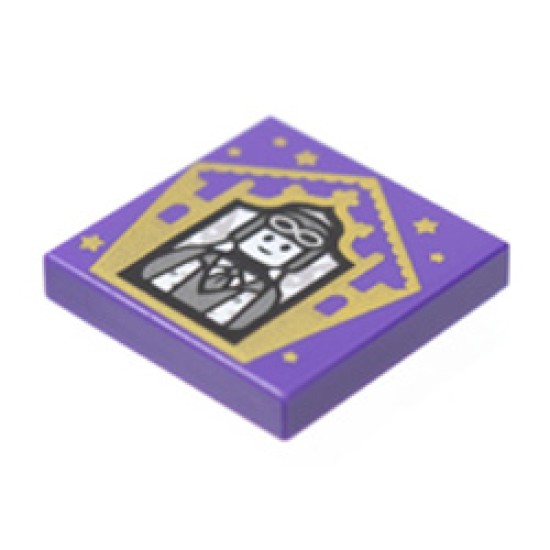 Flat Tile 2x2 Number 500 (Jocunda Sykes) Medium Lilac