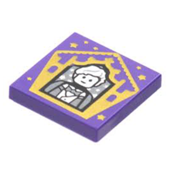 Flat Tile 2x2 Number 500 (Gilderoy Lockhart) Medium Lilac