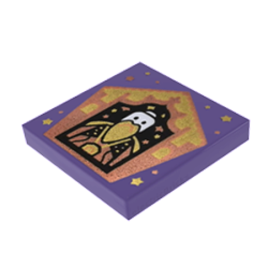 Flat Tile 2x2 Number 500 (Salazar Slytherin) Medium Lilac