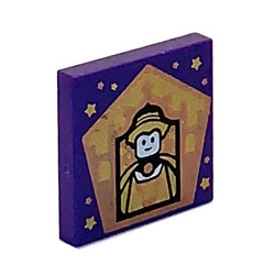 Flat Tile 2x2 Number 500 (Helga Hufflepuff) Medium Lilac